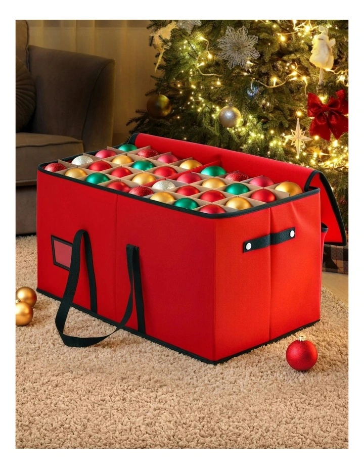 Christmas Baubles Storage Box 128 Slots in Red image 3