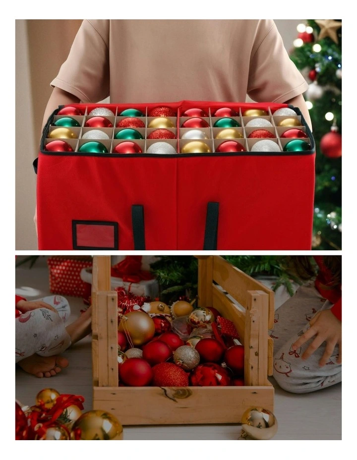 Christmas Baubles Storage Box 128 Slots in Red image 6