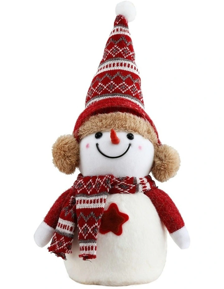 Christmas Snowman 35cm in Red/White image 2