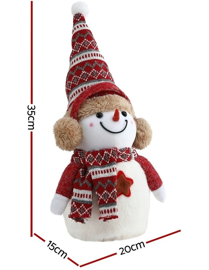 Christmas Snowman 35cm in Red/White image 4