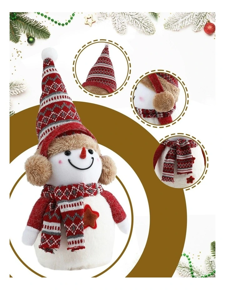 Christmas Snowman 35cm in Red/White image 6