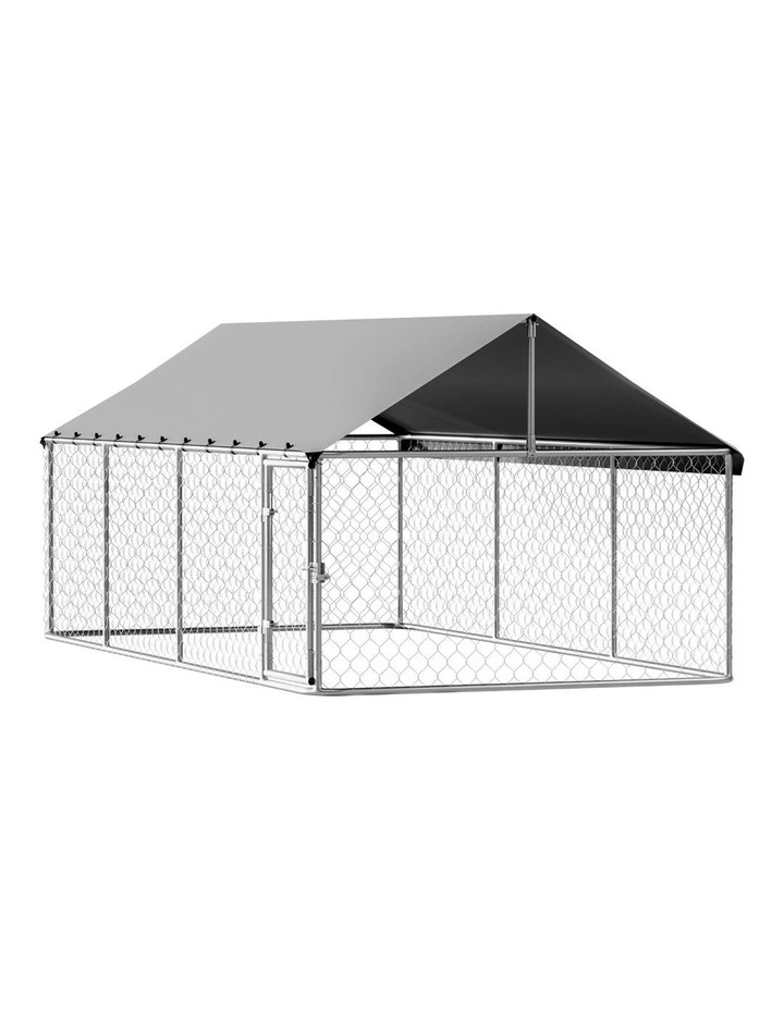 XL Dog Kennel 2mx4m in Silver image 2