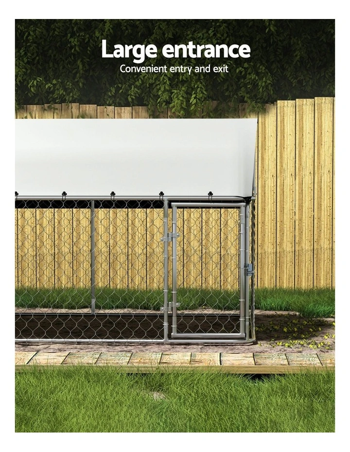 XL Dog Kennel 2mx4m in Silver image 5
