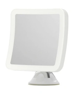10X Magnification LED Light Adjustable Makeup Mirror in White