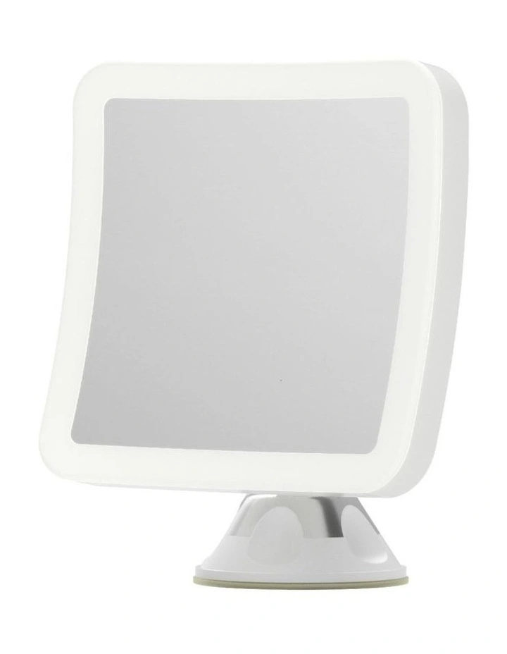10X Magnification LED Light Adjustable Makeup Mirror in White image 1