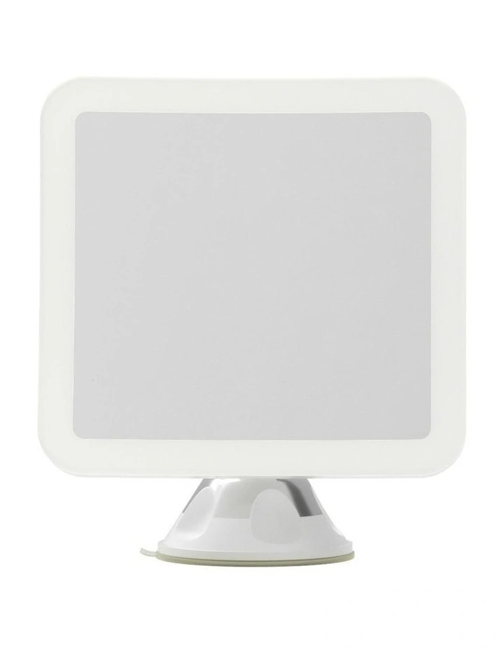 10X Magnification LED Light Adjustable Makeup Mirror in White image 2