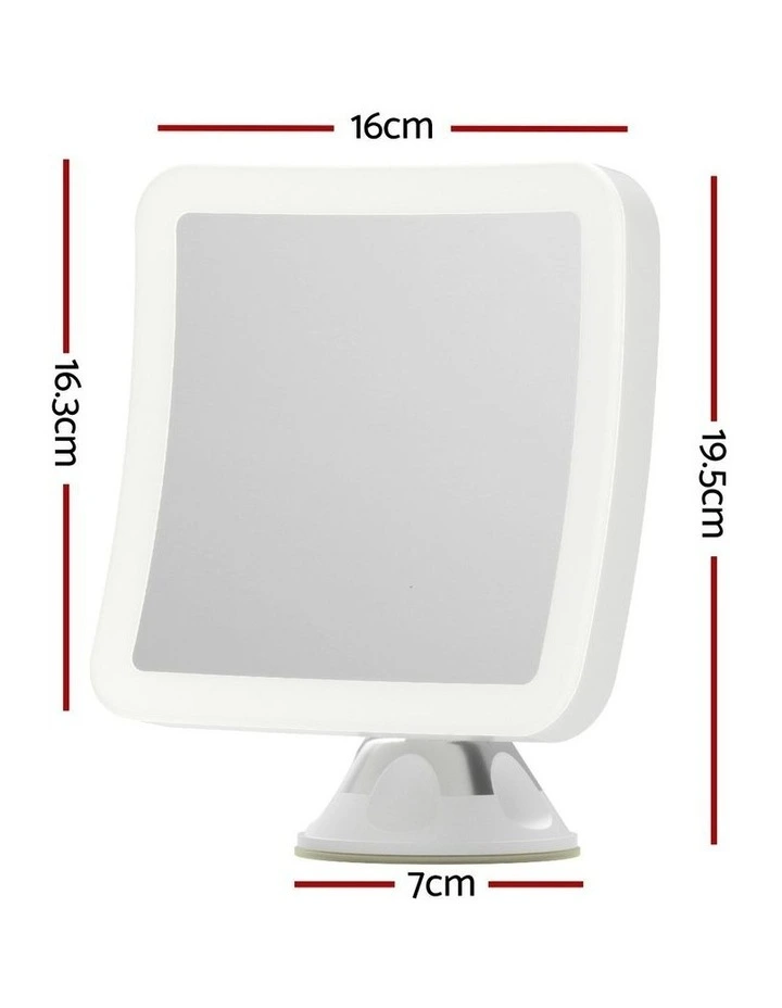 10X Magnification LED Light Adjustable Makeup Mirror in White image 4