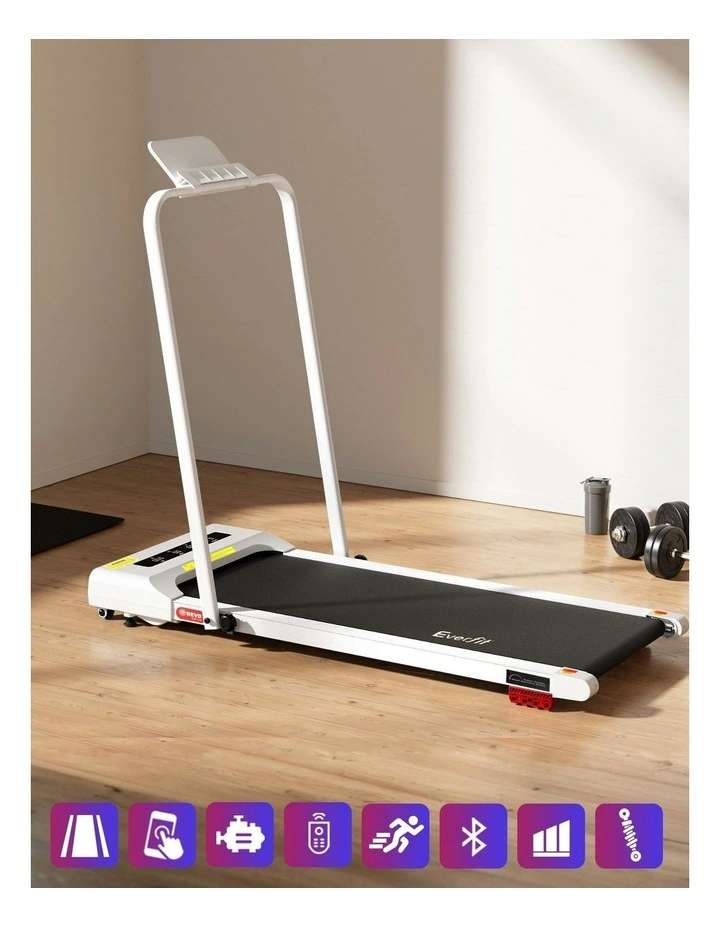 Electric Walking Pad Incline Under Desk Treadmill 380mm in White image 5