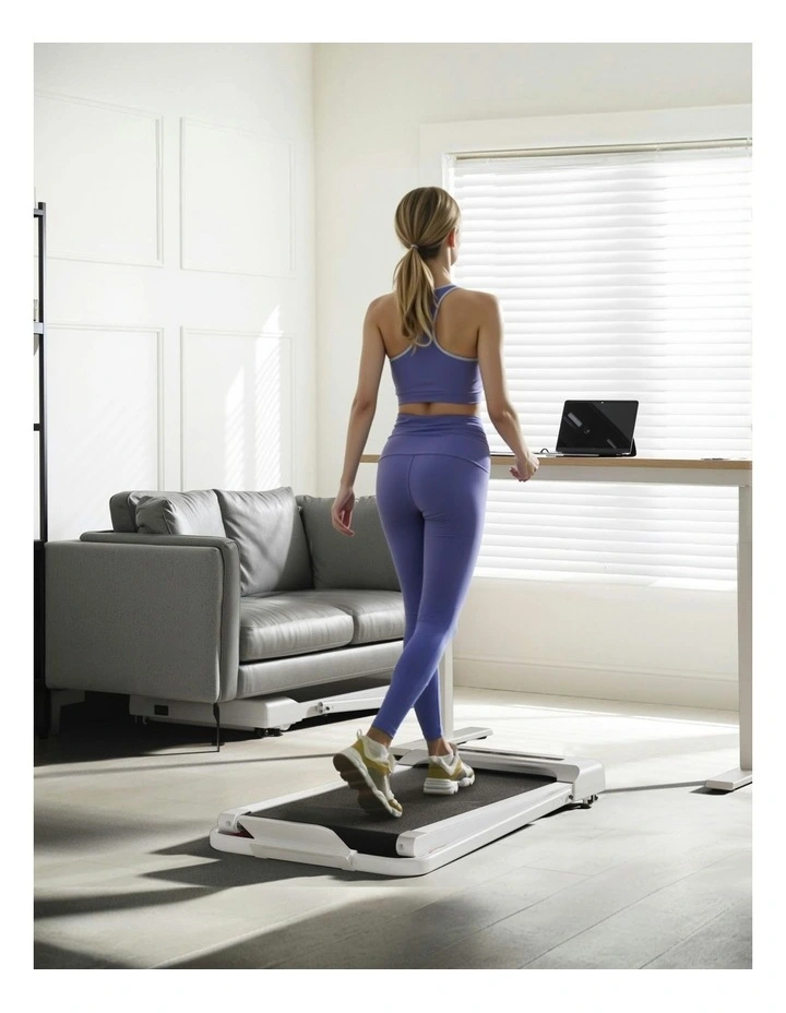 Electric Walking Pad Incline Under Desk Treadmill 380mm in White image 6