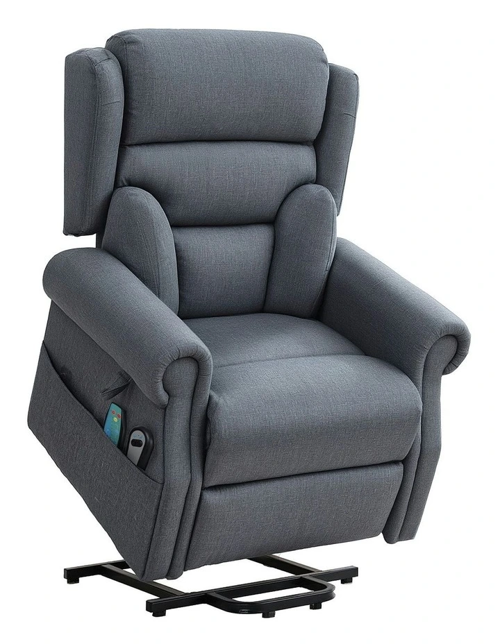 Electric Recliner Chair Power Lift Massage Heated Recliner Sofa in Grey image 1