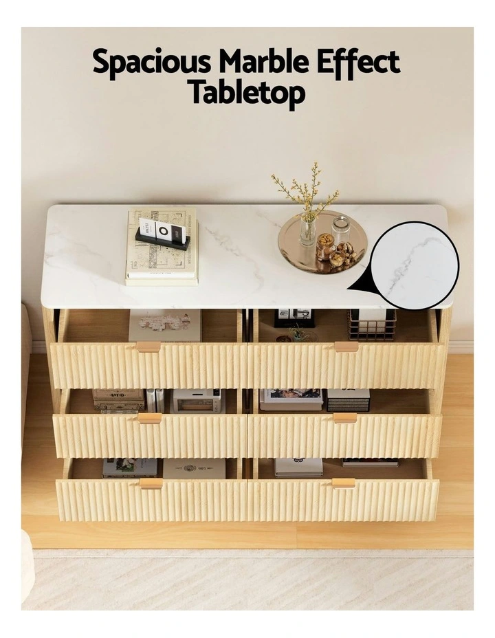 6 Chest of Drawers Dresser Table in Pine image 6