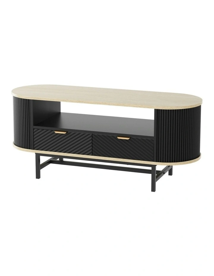 Coffee Table in Wood/Black image 1