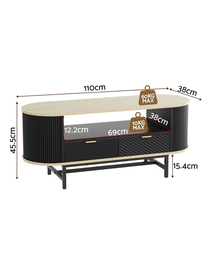 Coffee Table in Wood/Black image 4
