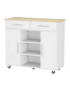Kitchen Island Cart 100cm in White