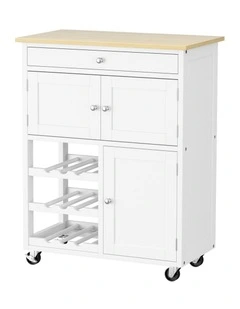 Kitchen Island Cart in White
