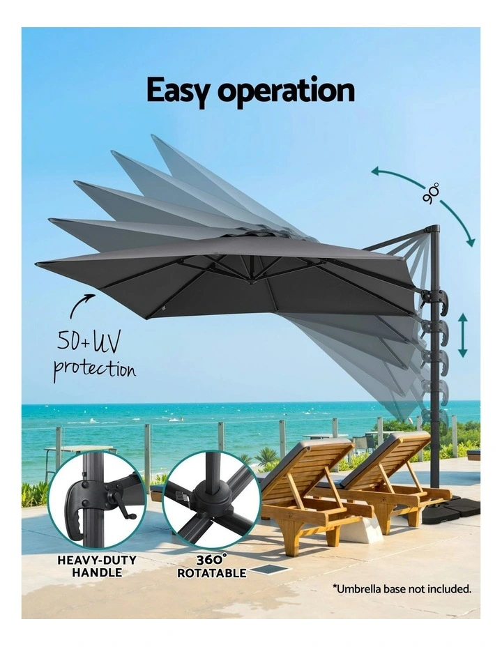 Outdoor Umbrella 3m in Charcoal image 5
