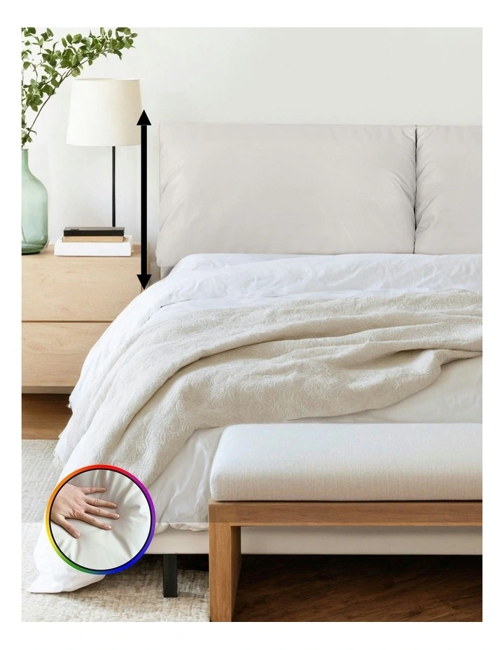 RGB LED Double Bed Frame in White image 6