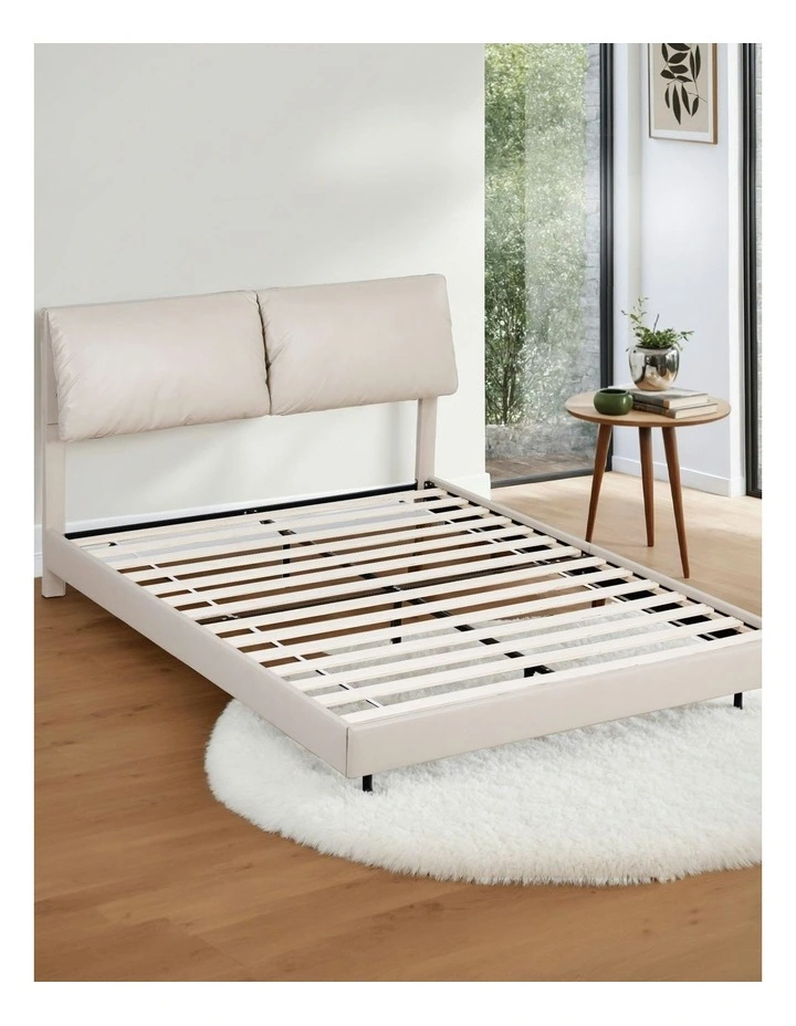 RGB LED Double Bed Frame in White image 7