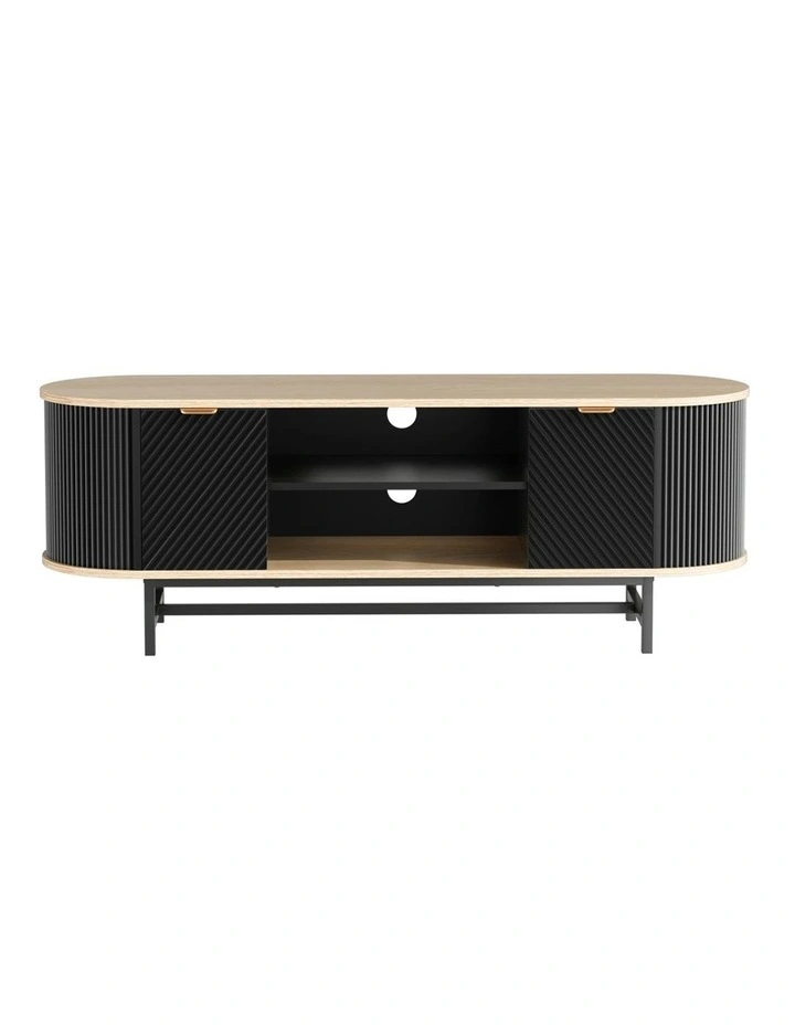 Entertainment Unit in Black Pine image 1