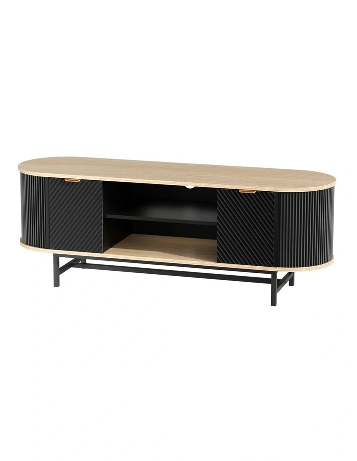 Entertainment Unit in Black Pine image 2