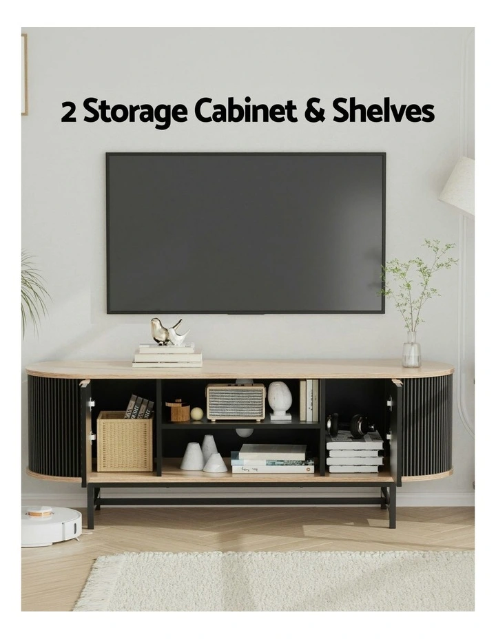 Entertainment Unit in Black Pine image 5