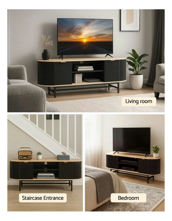 Entertainment Unit in Black Pine image 7