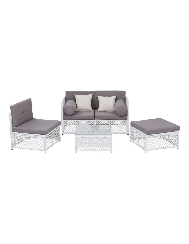 Outdoor Sofa Set 5 Pieces in Multi image 2