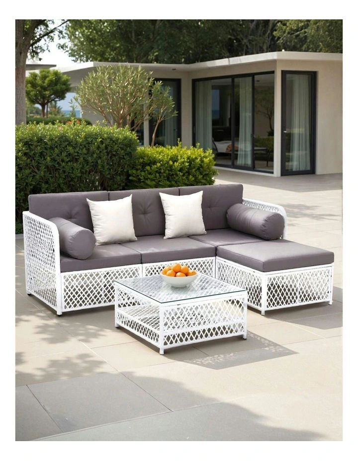 Outdoor Sofa Set 5 Pieces in Multi image 3