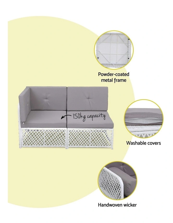 Outdoor Sofa Set 5 Pieces in Multi image 6