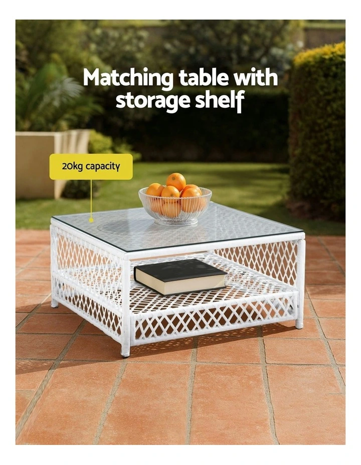 Outdoor Sofa Set 5 Pieces in Multi image 7