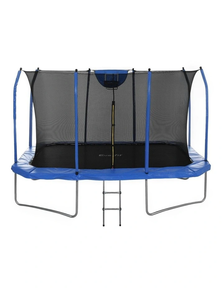Trampoline With Basketball Set Safety Net 12FT in Black image 2