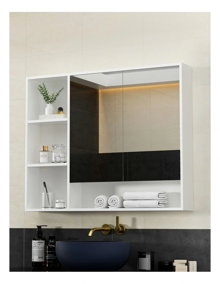 Bathroom Mirror Cabinet 100cm in White image 3