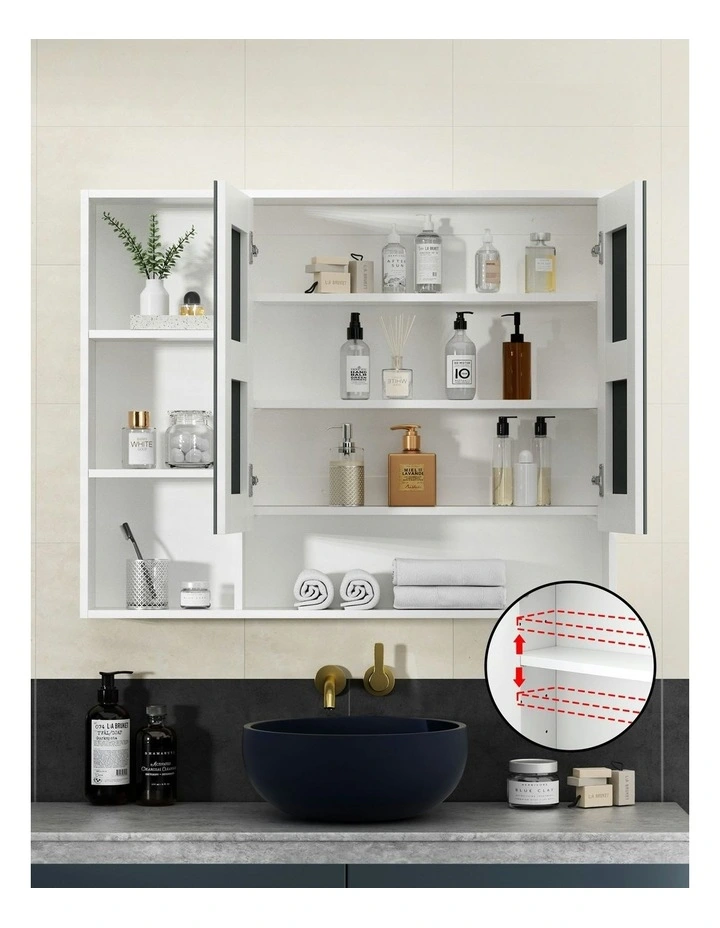 Bathroom Mirror Cabinet 100cm in White image 7