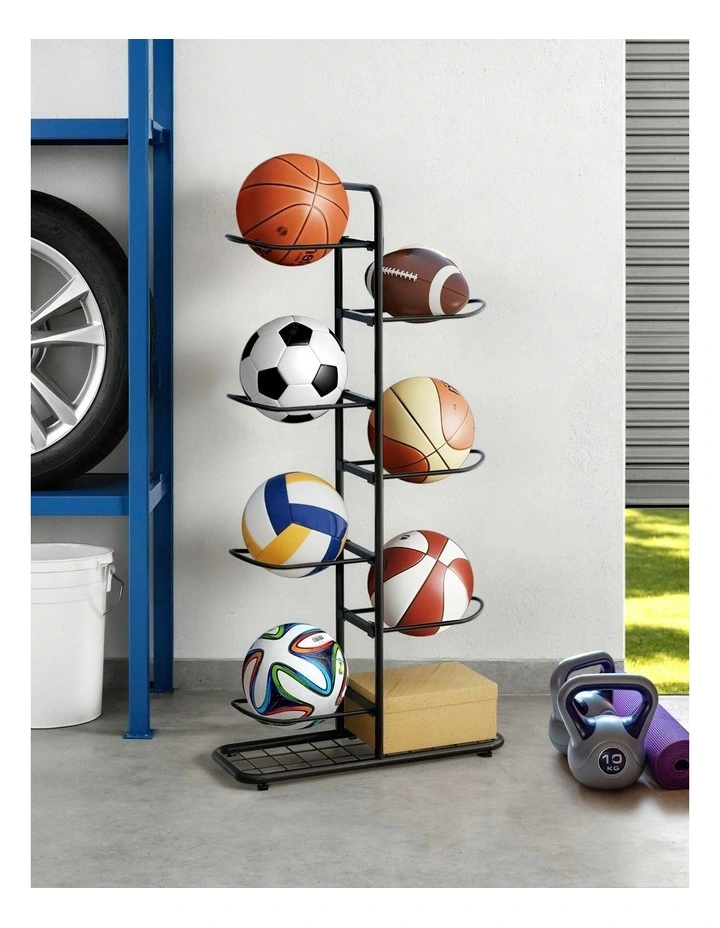 Ball Storage Rack Sports in Black image 3