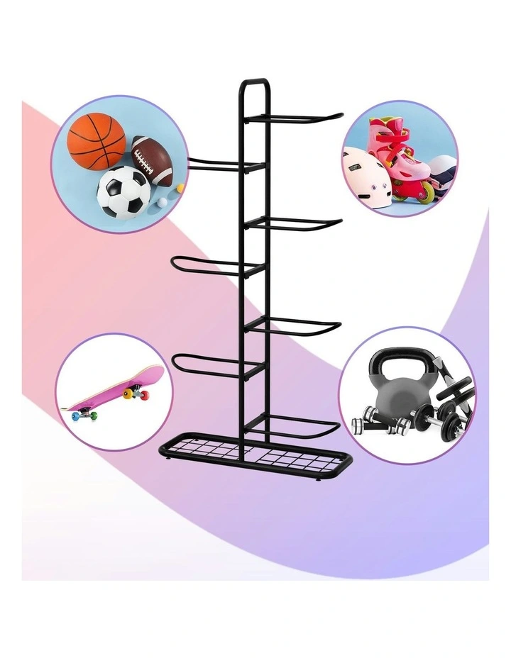 Ball Storage Rack Sports in Black image 6
