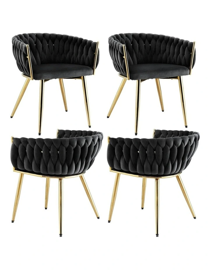 Dining Chairs Set Of 4 in Black image 1