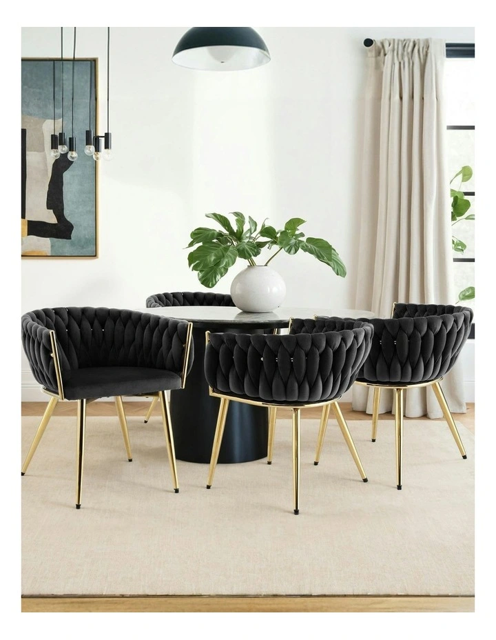 Dining Chairs Set Of 4 in Black image 3
