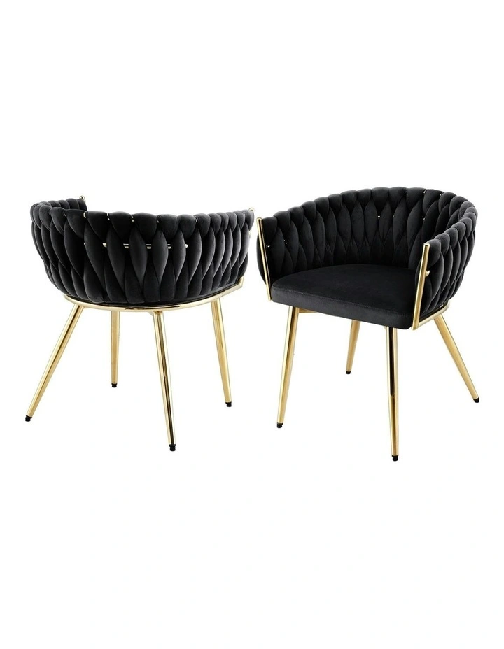 Dining Chairs Set Of 2 in Black image 1