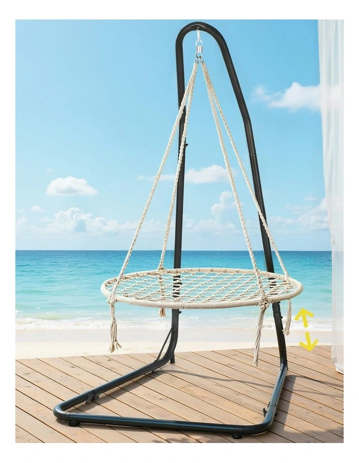 Hammock Hanging Chair With Steel Stand in Multi image 3