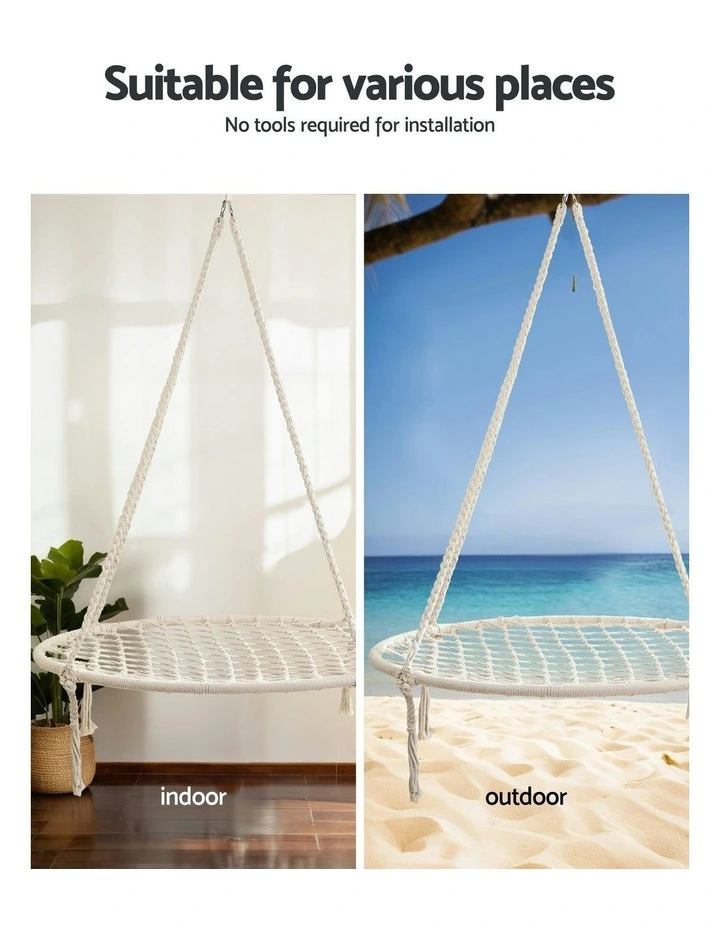 Hammock Hanging Chair With Steel Stand in Multi image 5