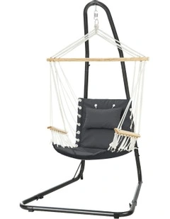 Hammock Chair With Heavy Duty Steel Stand in Black