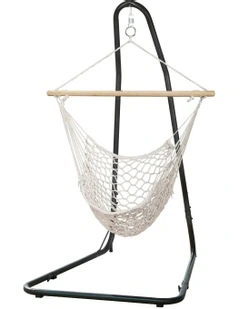 Hammock Hanging Chair With Heavy Duty Steel Stand in Multi
