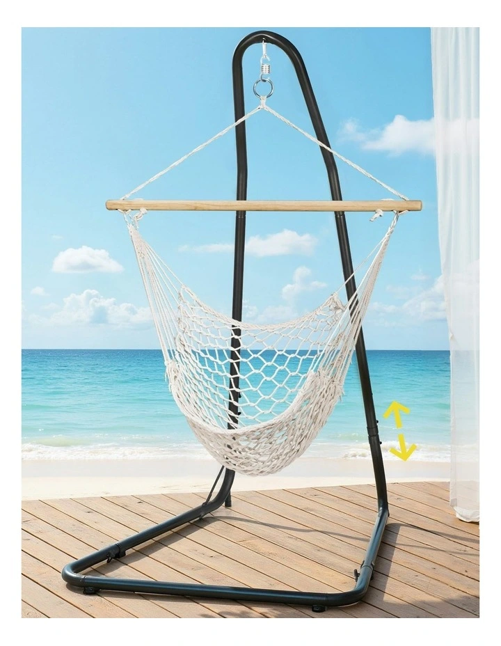 Hammock Hanging Chair With Heavy Duty Steel Stand in Multi image 3