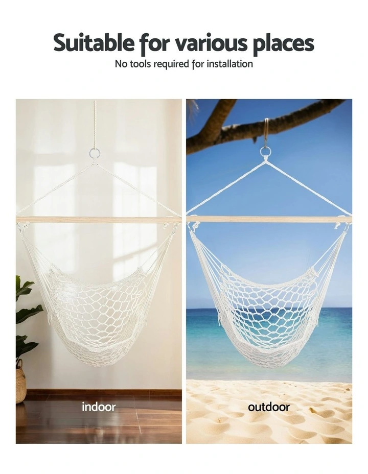 Hammock Hanging Chair With Heavy Duty Steel Stand in Multi image 5