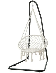 Hammock Hanging Chair With Steel Stand in Multi