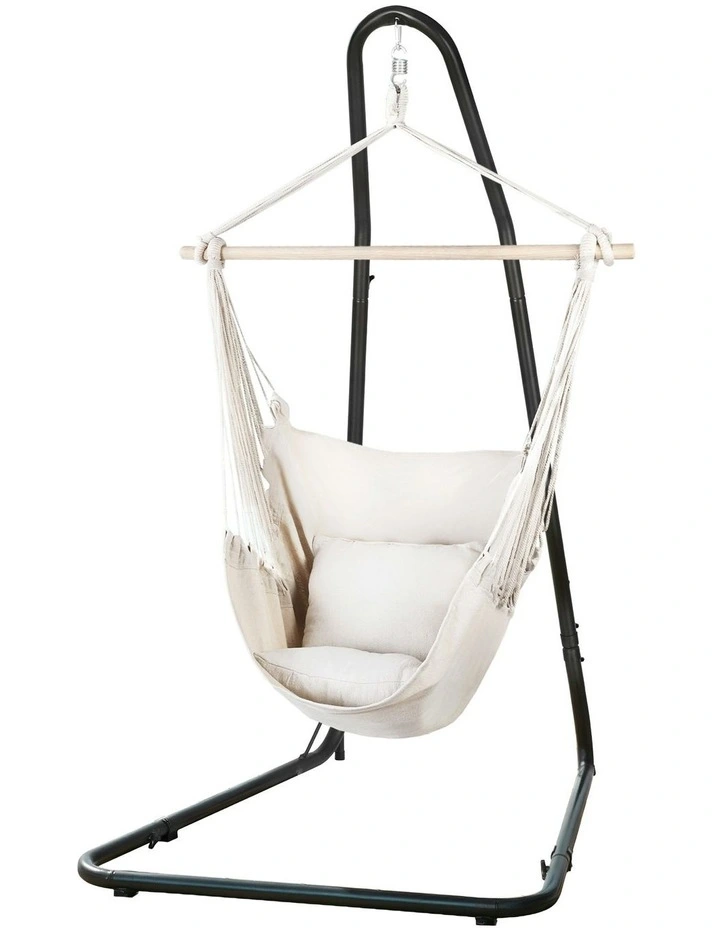 Hammock Chair With Heavy Duty Steel Stand in Multi image 1