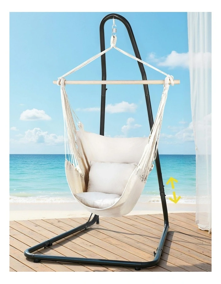 Hammock Chair With Heavy Duty Steel Stand in Multi image 3