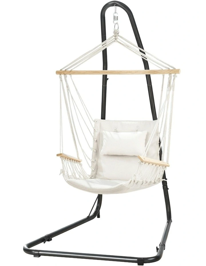 Hammock Chair With Heavy Duty Steel Stand in Multi image 1
