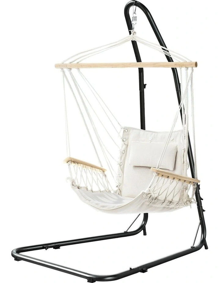 Hammock Chair With Heavy Duty Steel Stand in Multi image 2