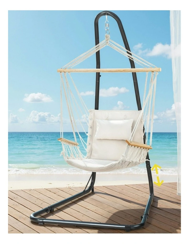 Hammock Chair With Heavy Duty Steel Stand in Multi image 3
